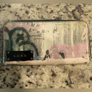 (Sold) LAMB Gwen Stefani All Around Zip Wallet Graffiti Leather Vintage y2k